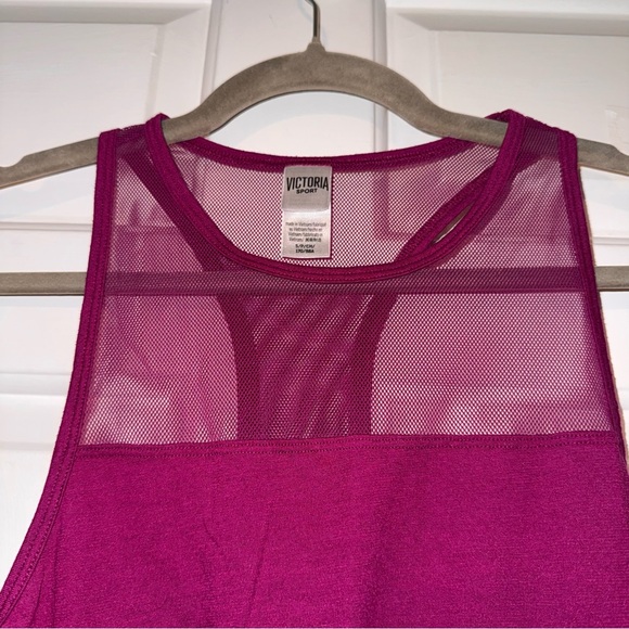 Victoria's Secret Sport Vibrant Purple Mesh racerback active Tank Top S - Picture 4 of 10